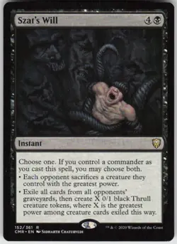 Szat's Will 152 Rare Commander Legends Magic: The Gathering Lightly Played - Image 1