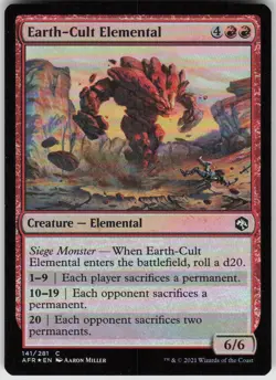 Earth-Cult Elemental 141 Adventures in the Forgotten Realms Magic Foil LP - Image 1