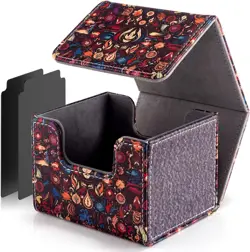 Deck Box for MTG Cards - 2 Dividers, Card Storage Box Holds 110+ Single Sleeved - Image 2