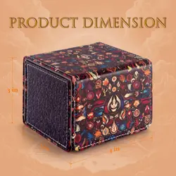Deck Box for MTG Cards - 2 Dividers, Card Storage Box Holds 110+ Single Sleeved - Image 3