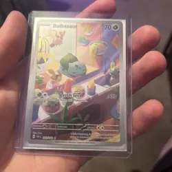 Pokemon TCG Bulbasaur Stellar Crown Illustration Holo Card 143/142 - Image 1