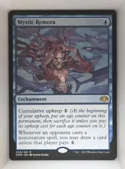 Mystic Remora 059/261 Dominaria Remastered DMR Rare NM MTG 2023 - Image 1
