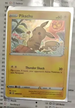 Pokemon SWSH153 PIKACHU 2022 Holiday Exclusive Snowflake Stamped PROMO Card New - Image 3