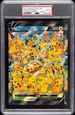 2021 POKEMON SWSH BLACK STAR PROMO PIKACHU V-UNION PSA 10 - Image 1