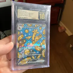 CGC 10 Pristine Gholdengo ex 220/187 SAR Terastal Fest Ex sv8a Pokemon Card - Image 1