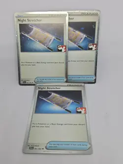 3x Night Stretcher 061/064 Cosmos Holo Pokemon Play! Prize Pack Series 6 Promo - Image 1