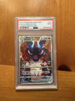 2023 POKEMON SWSH BLACK STAR PROMO #291 FULL ART/LUCARIO VSTAR PSA 9 - Image 1