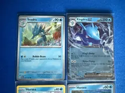 Kindgdra ex Shrouded Fable+Seadra+Horsea (x2) 4-card mixed Pokemon lot - PWE - Image 3