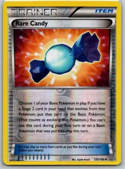 Rare Candy 135/160 Uncommon Primal Clash Pokemon Reverse Holo Lightly Played - Image 1