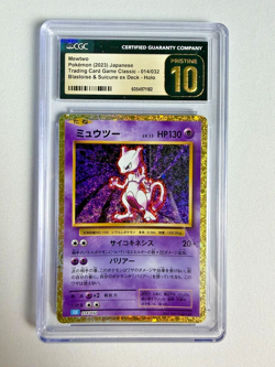 Pokemon 2023 Mewtwo 014/034 Trading Card Game Classic Holo CGC PRISTINE 10 - Image 1