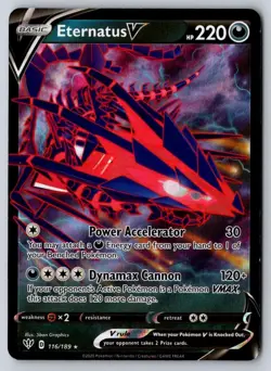Eternatus V 116/189 Holo V Rare Darkness Ablaze Pokemon Near Mint - Image 1