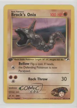 Brock's Onix 1st Ed. Pokemon Gym Heroes #69 2000 - Image 1