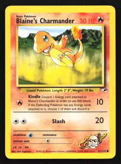 Blaine's Charmander 61/132 Gym Heroes Common Pokemon Card - Image 1