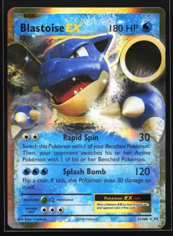Blastoise EX 21/108 XY - Evolutions Ultra Rare Pokemon Card - Image 1