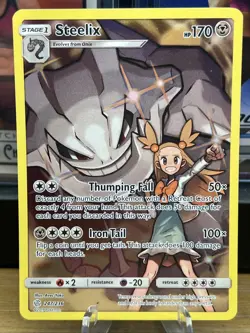 Steelix 247/236 Cosmic Eclipse Full Art Secret Rare Pokemon Card NM Condition - Image 1