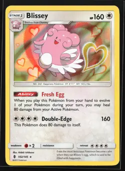Blissey 102/145 SM - Guardians Rising Holo Rare Pokemon Card - Image 1