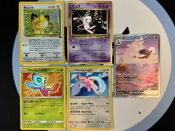 Lot of 5 Vintage Modern Pokemon Card Collection Charizard ex 151 199 Mew Promo - Image 1