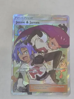 Pokemon TCG Jessie & James 68/68 Hidden Fates Ultra Rare Full Art Holo EN - Image 1