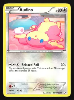 Audino RC17 Legendary Treasures: Radiant Collection Common Holo Pokemon Card - Image 1