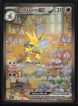 Alakazam ex 201/165 SV: MEW EN-151 Special Illustration Rare Pokemon Card - Image 1