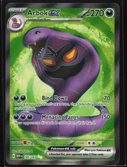 Arbok ex 185/165 SV: MEW EN-151 Ultra Rare Pokemon Card - Image 1