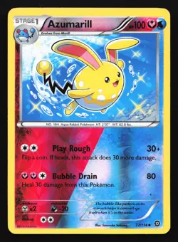 Azumarill 77/114 XY - Steam Siege Uncommon Reverse Holo Pokemon Card - Image 1
