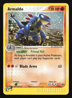 Armaldo 1/100 Sandstorm Holo Rare Pokemon Card SWIRL - Image 1
