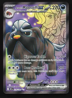 Arven's Mabosstiff ex 218/182 SV10: Destined Rivals Ultra Rare Pokemon Card - Image 1