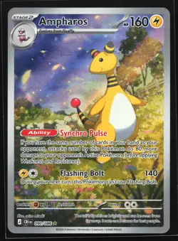 Ampharos 090/086 ME04: Chaos Rising Illustration Rare Pokemon Card - Image 1