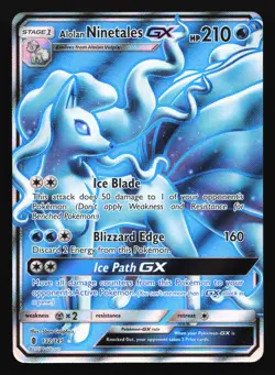 Alolan Ninetales GX (Full Art) 132/145 Guardians Rising Ultra Rare Pokemon Card - Image 1