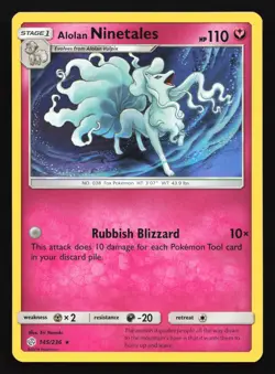 Alolan Ninetales 145/236 SM - Cosmic Eclipse Holo Rare Pokemon Card - Image 1