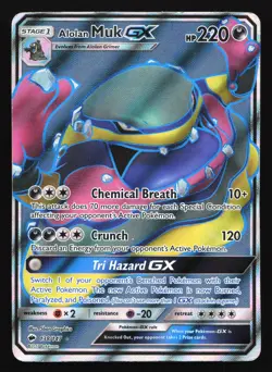 Alolan Muk GX (Full Art) 138/147 SM - Burning Shadows Ultra Rare Pokemon Card - Image 1