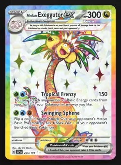 Alolan Exeggutor ex 225/191 SV08: Surging Sparks Ultra Rare Pokemon Card - Image 1