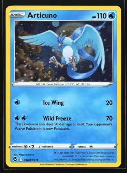Articuno (Cosmos Holo) 036/195 SWSH12: Silver Tempest Holo Rare Pokemon Card - Image 1