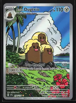 Alolan Dugtrio 208/191 SV08: Surging Sparks Illustration Rare Pokemon Card - Image 1