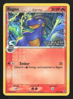 Bagon 58/113 Delta Species STAMPED Reverse Holo Pokemon Card - Image 1