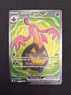 Gourgeist EX 102/086 Full Art Me04: Chaos Rising Pokemon Card Ultra Rare NM #LA5 - Image 1