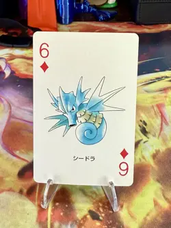 2003 Pokemon Sapphire Seadra Playing Card Poker Card 6 Of Diamonds Kyogre Deck - Image 1