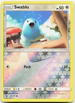 Swablu 79/111 Common Crimson Invasion Pokemon Reverse Holo NM - Image 1