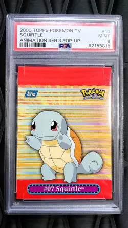 2000 Topps TV Animation Pokemon Series 3 Squirtle Pop-Up #10 PSA 9 Mint - Image 1