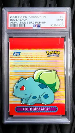 2000 Topps Pokemon TV Animation Series 3 Pop-Up 8 Bulbasaur PSA 9 MINT - Image 1