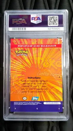 2000 Topps Pokemon TV Animation Series 3 Pop-Up 8 Bulbasaur PSA 9 MINT - Image 2