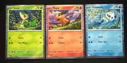 Pokemon TCG Snivy Tepig Oshawott Promo Lot NM 3 Cards Black Bolt White Flare - Image 1