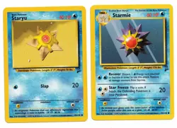 Pokemon Cards: Starmie 94/130 & Staryu 95/130 Base Set 2 Evolution Set Rare! - Image 1