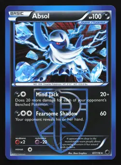 Absol (Team Plasma) 67/116 Plasma Freeze Holo Rare Pokemon Card - Image 1