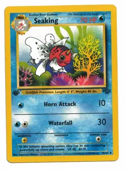 Pokemon Card: Seaking 46/64 1st Edition Jungle Set Rare! EXC - Image 1