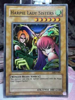 Harpie Lady Sisters MRD-009 Original Print Super Rare Unlimited -Played- YuGiOh - Image 3