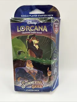 Disney Lorcana Shimmering Skies - Emerald & Steel Starter Deck New - Image 1