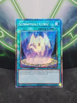 Yugioh Summoning Curse RA03-EN057 Platinum Secret Rare 1st Edition NM - Image 1