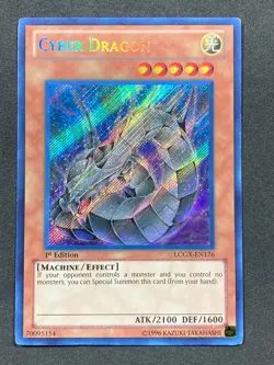 Yugioh Cyber Dragon LCGX-EN176 Secret Rare Alt Art 1st Ed - MP - Image 1